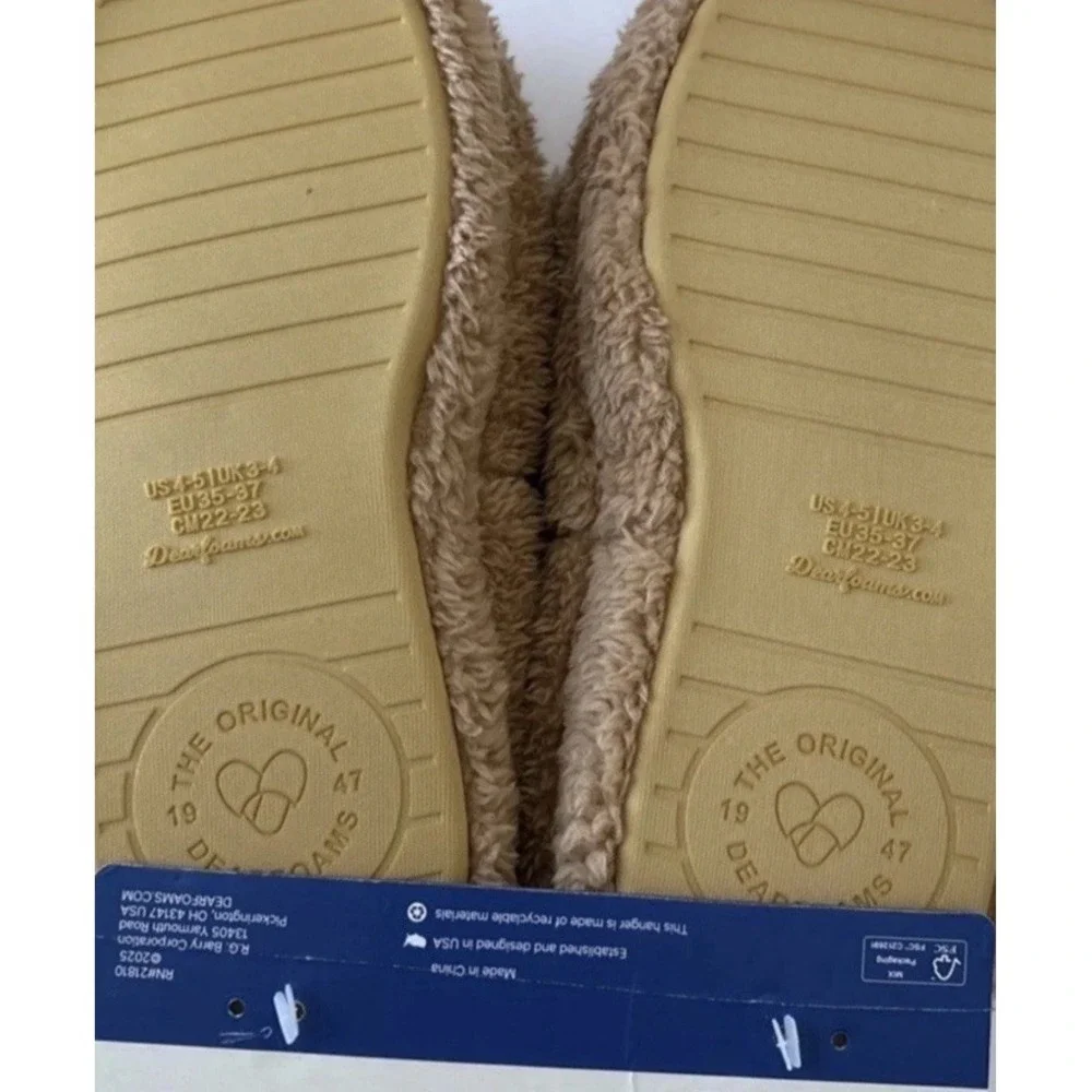 Dearfoams Kid's Emery Critter Closed Back Animal Slipper Size 4 5 Puppy Dog